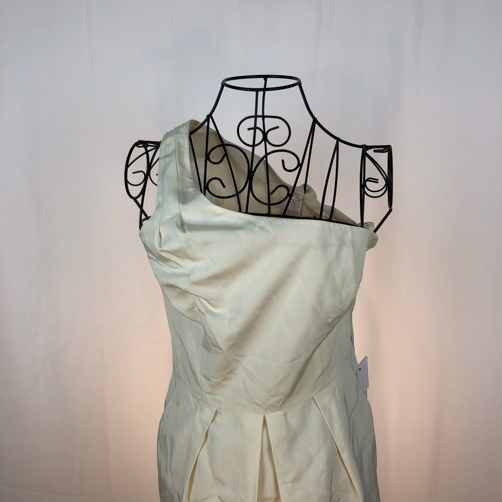 Glint silk one shoulder dress pockets NWT 10 - Picture 3 of 5